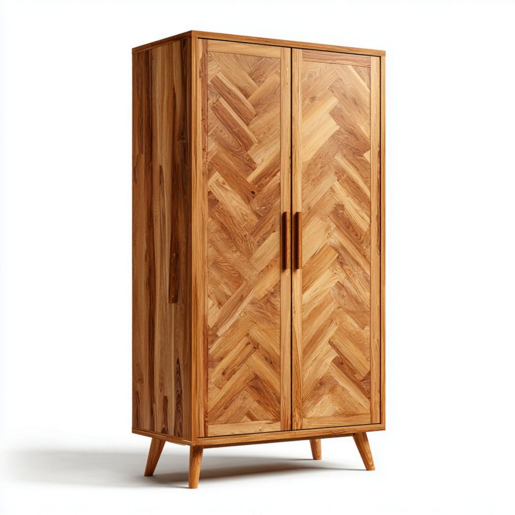 Opbergkast van hout voor de woonkamer met stijlvolle afwerking - 70 x 40 x 160