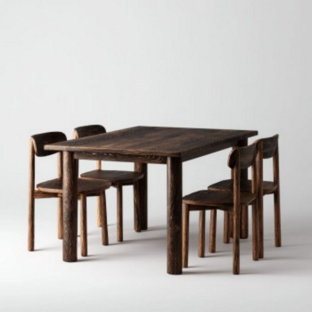 Eettafel van massief hout voor de eetkamer - 120 x 80 x 75