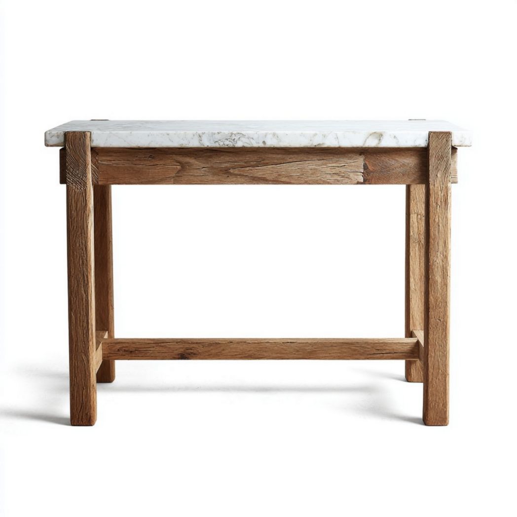 Tafeltje van eikenhout voor gebruik in de woonkamer - 90 x 40 x 45